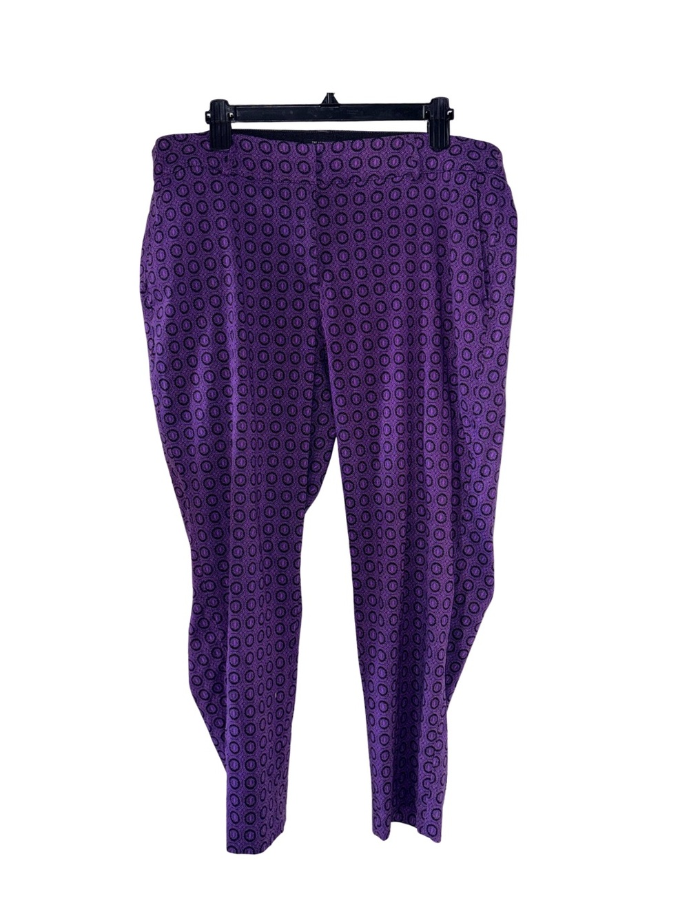 Lane Bryant Purple Patterned Skinny Pants
